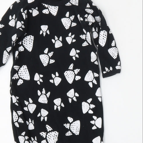 Gingerlily Boys Black Geometric Polyester Babygrow One-Piece Size 6-9 Months  Button