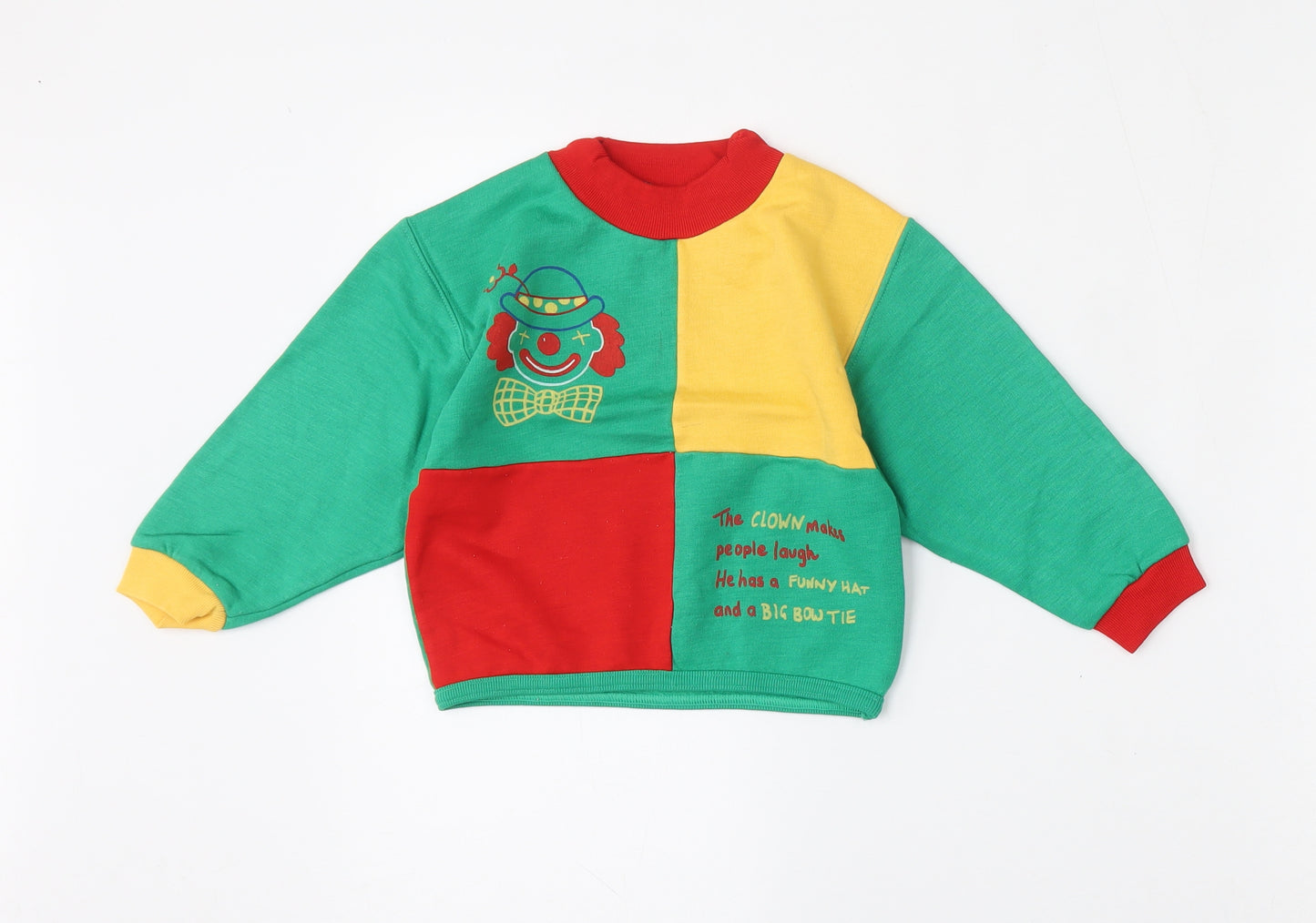 St Bernard Boys Multicoloured  Acrylic Pullover Sweatshirt Size 2-3 Years   - Clown