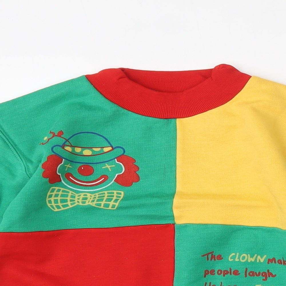St Bernard Boys Multicoloured  Acrylic Pullover Sweatshirt Size 2-3 Years   - Clown