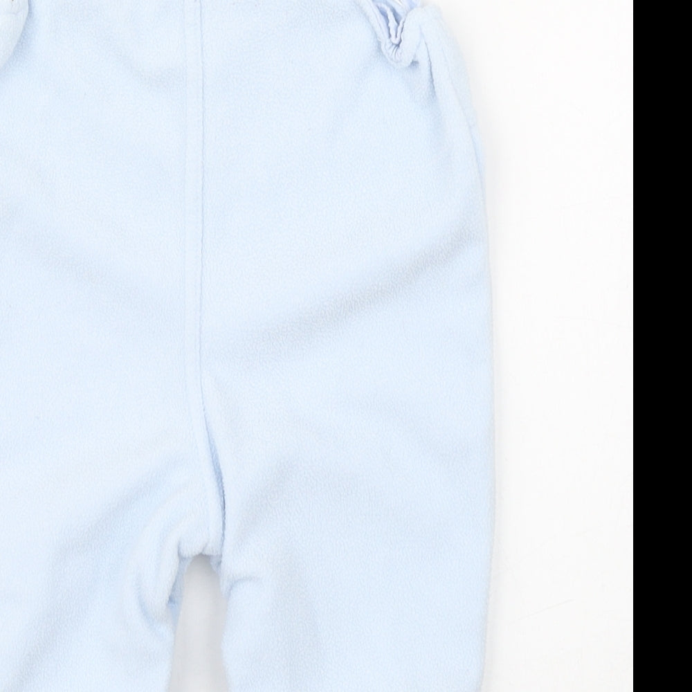 BabyBlue Boys Blue  Polyester Dungaree One-Piece Size 0-3 Months  Button