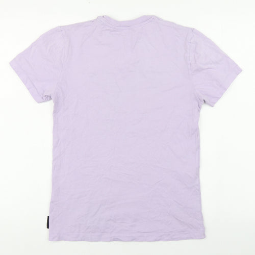 Primark Womens Purple  Cotton Basic T-Shirt Size XS Round Neck