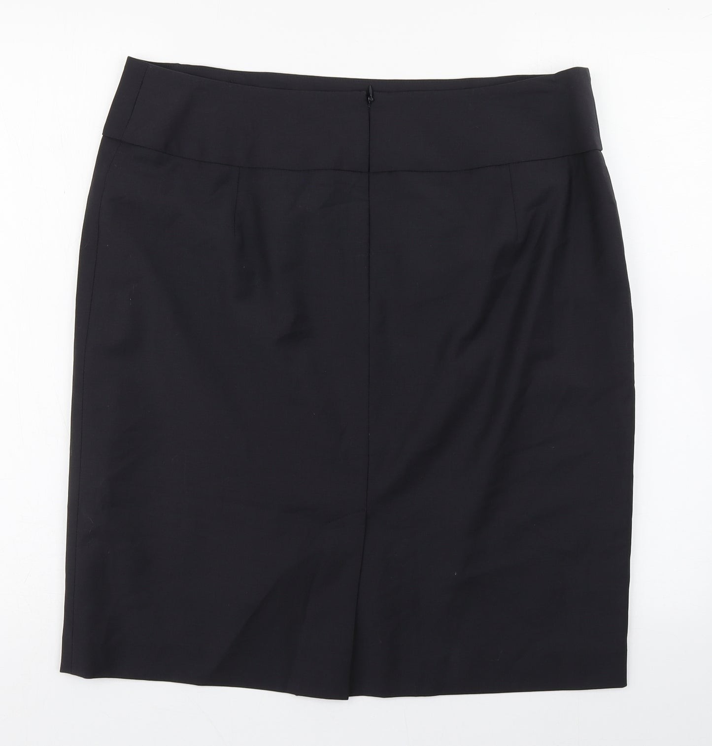 Planet Womens Black  Wool Straight & Pencil Skirt Size 14   Zip