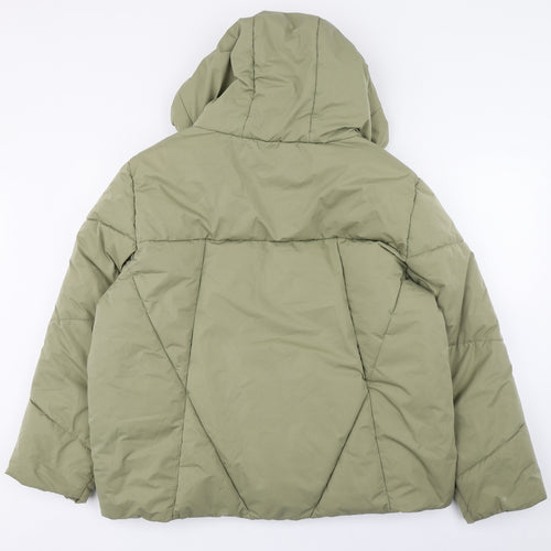 George Womens Green   Puffer Jacket Coat Size L  Zip