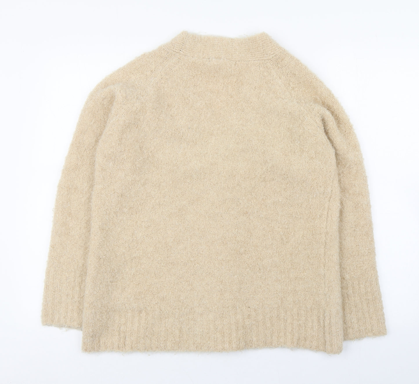 Primark Womens Beige V-Neck  Polyester Cardigan Jumper Size XS