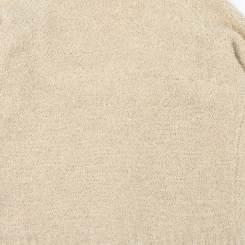 Primark Womens Beige V-Neck  Polyester Cardigan Jumper Size XS