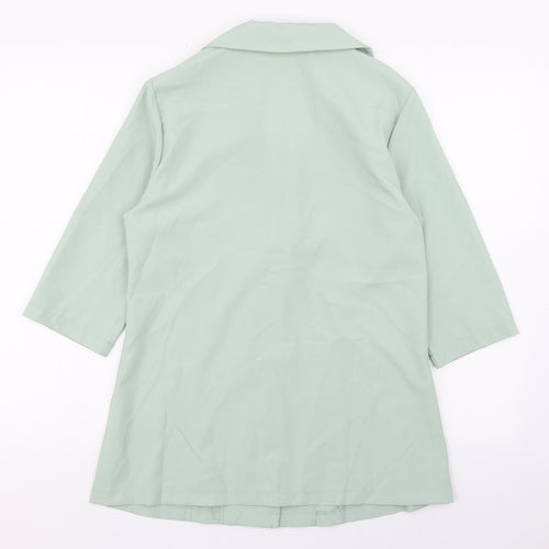SheIn Womens Green   Overcoat Jacket Size M  Button