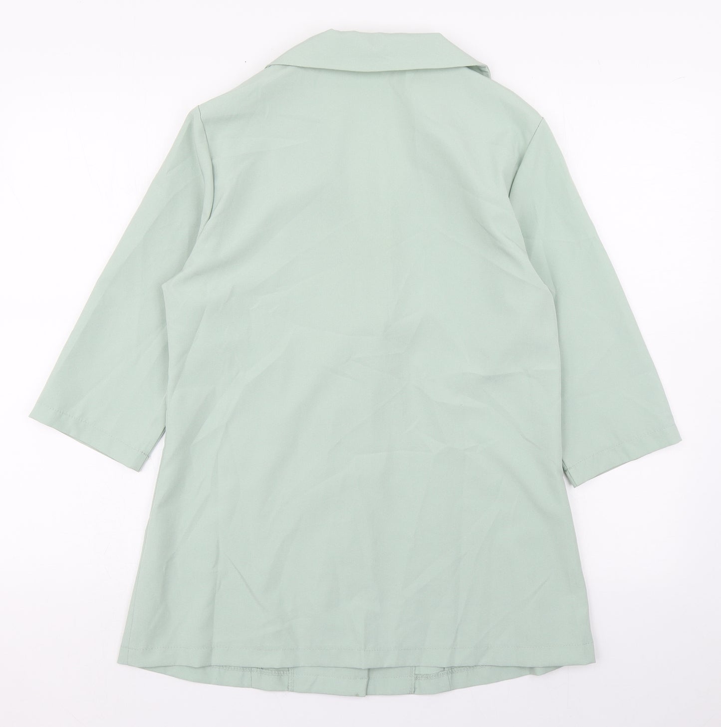 SheIn Womens Green   Overcoat Jacket Size M  Button