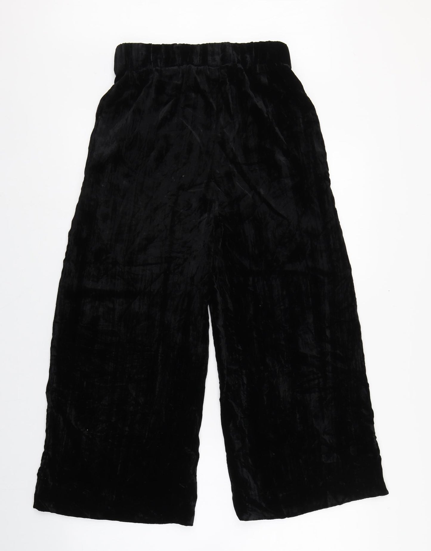 Paris Atelier Womens Black  Viscose Trousers  Size 6 L23 in Regular