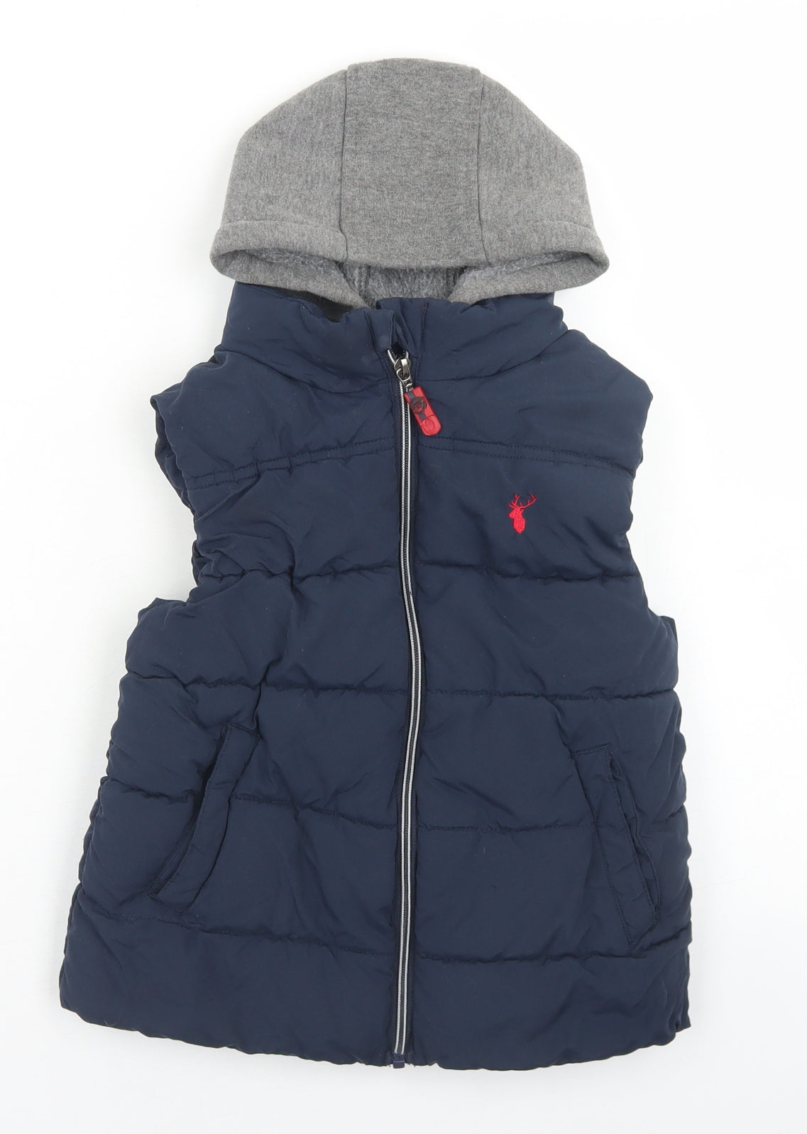 Bluezoo Boys Blue   Gilet Jacket Size 7-8 Years  Zip