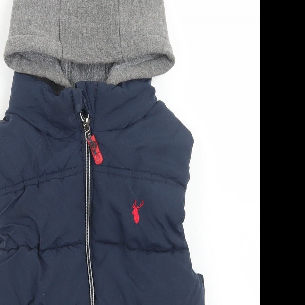 Bluezoo Boys Blue   Gilet Jacket Size 7-8 Years  Zip