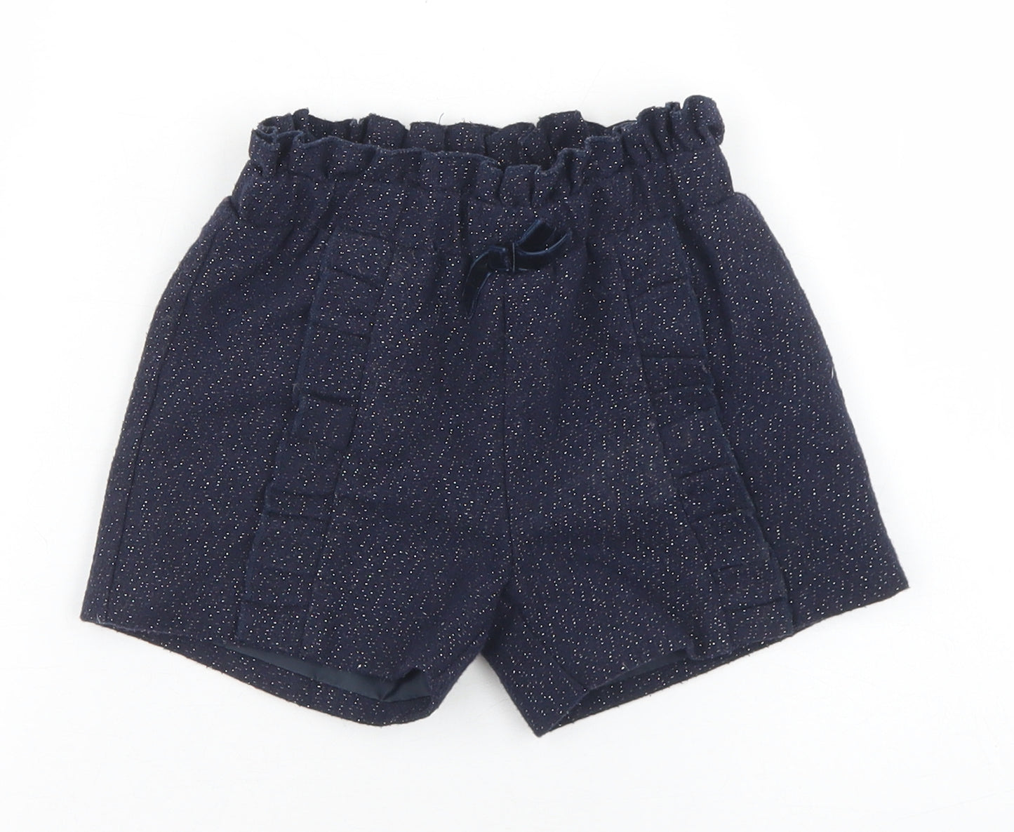 Dunnes Stores Girls Blue  Polyester Paperbag Shorts Size 2-3 Years  Regular