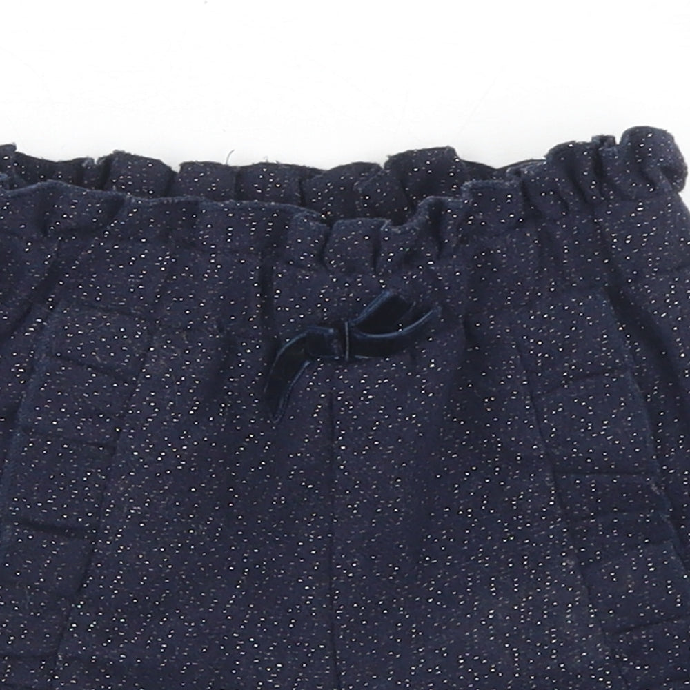 Dunnes Stores Girls Blue  Polyester Paperbag Shorts Size 2-3 Years  Regular