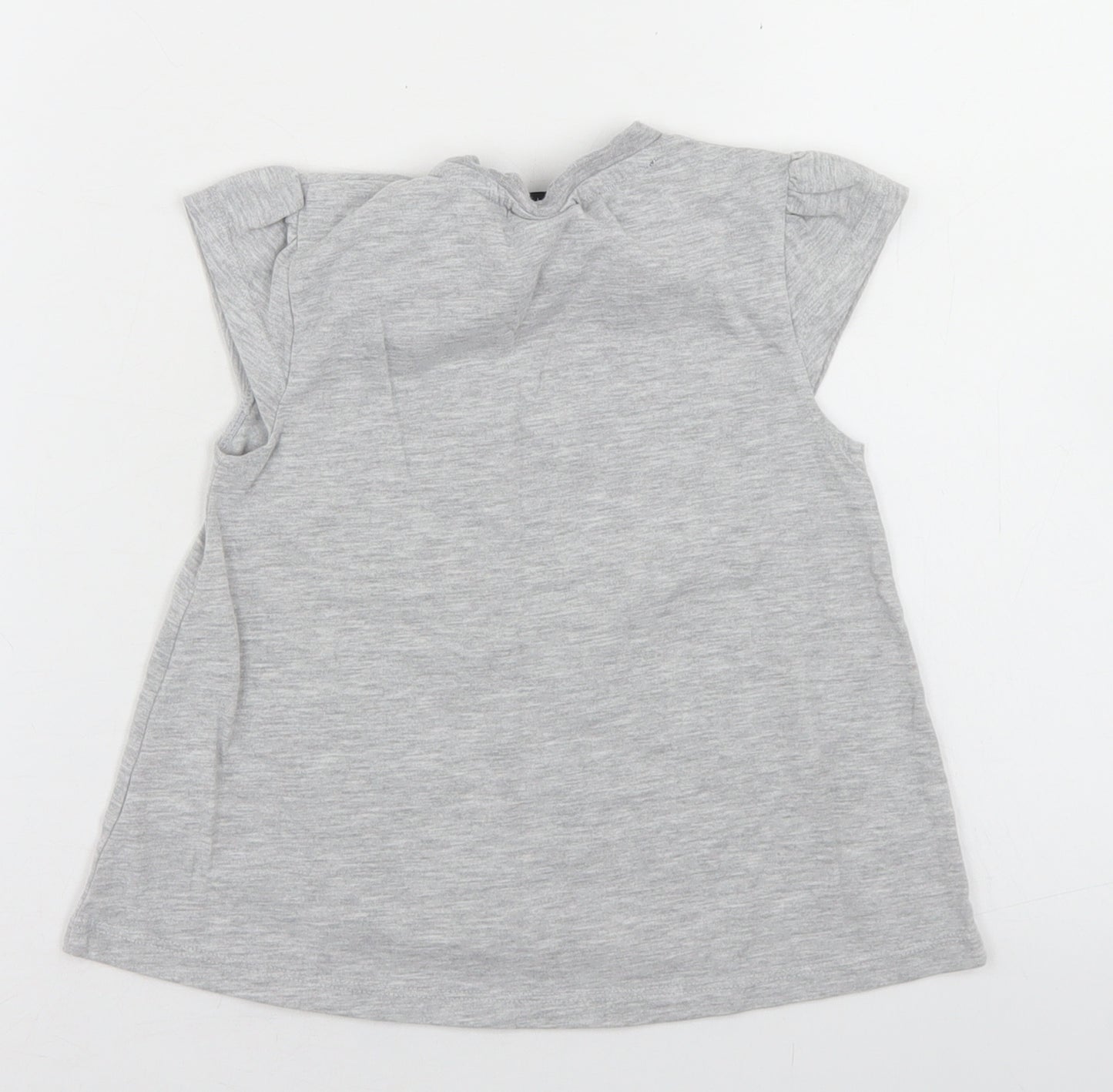 TU Girls Grey  Polyester Basic T-Shirt Size 3-4 Years Crew Neck  - Harry Potter Hogwarts