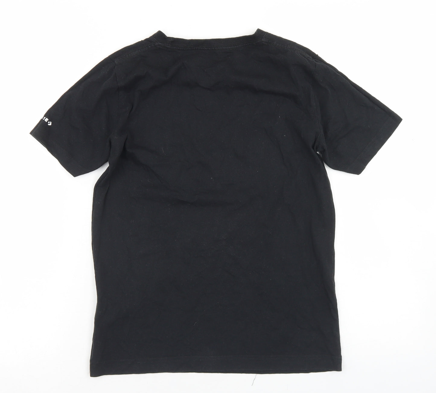 Converse Boys Black  Cotton Basic T-Shirt Size 10-11 Years Crew Neck  - Sneakers