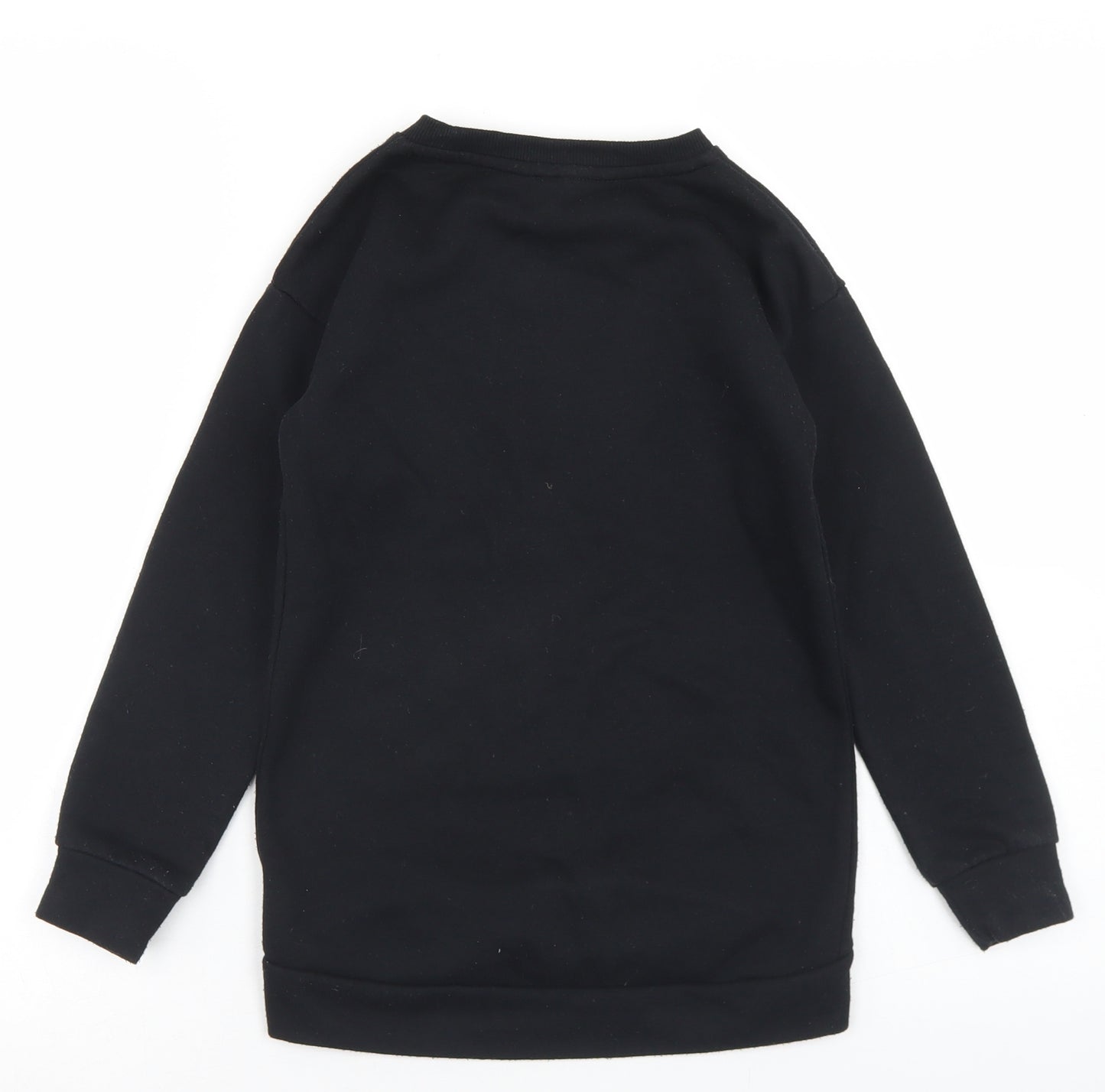 F&F Girls Black  Polyester Pullover Sweatshirt Size 7-8 Years   - Unicorn