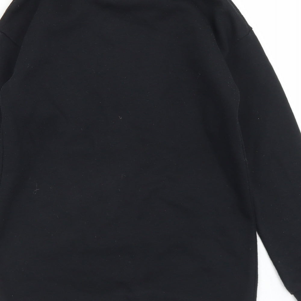 F&F Girls Black  Polyester Pullover Sweatshirt Size 7-8 Years   - Unicorn