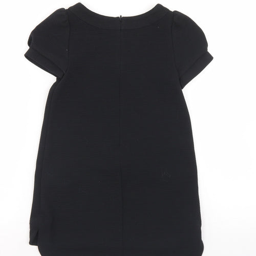 NEXT Girls Black  Polyester A-Line  Size 5 Years  Round Neck Zip