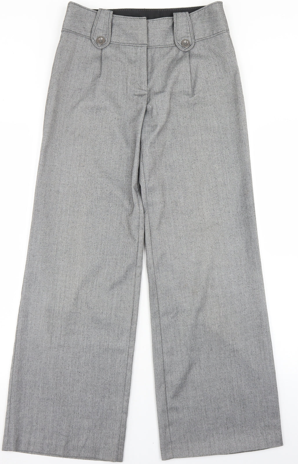 NEXT Womens Grey  Polyester Dress Pants Trousers Size 8 L30 in Regular Hook & Eye