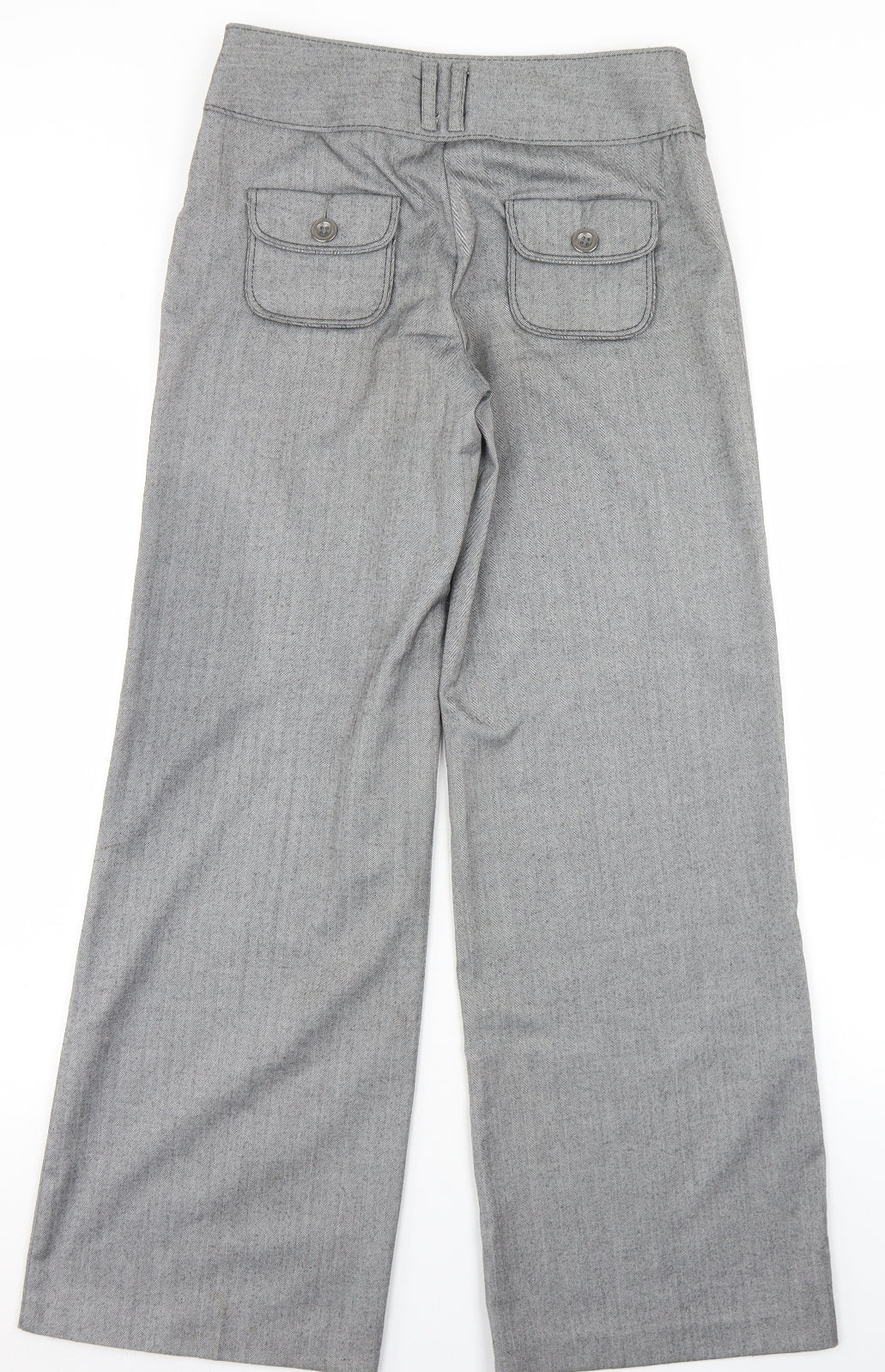 NEXT Womens Grey  Polyester Dress Pants Trousers Size 8 L30 in Regular Hook & Eye