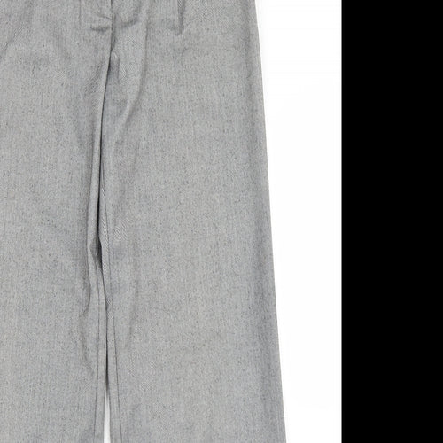 NEXT Womens Grey  Polyester Dress Pants Trousers Size 8 L30 in Regular Hook & Eye