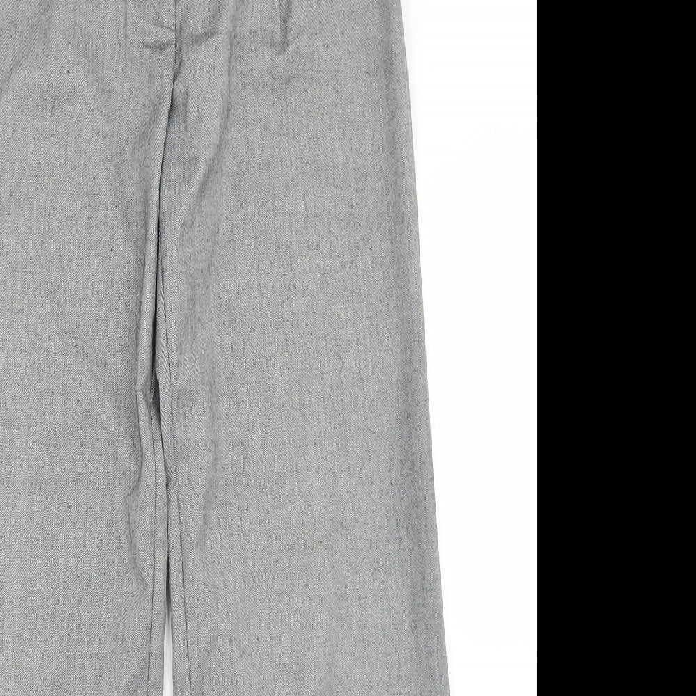 NEXT Womens Grey  Polyester Dress Pants Trousers Size 8 L30 in Regular Hook & Eye