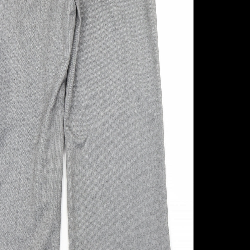 NEXT Womens Grey  Polyester Dress Pants Trousers Size 8 L30 in Regular Hook & Eye