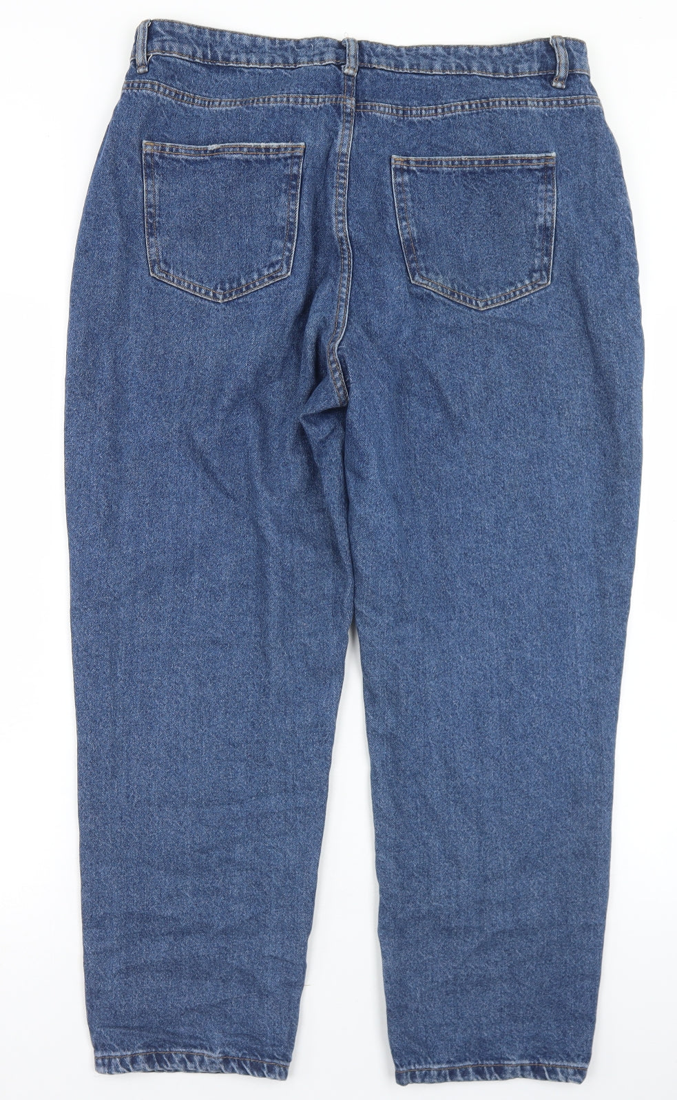 Denim Co Womens Blue  Cotton Mom Jeans Size 16 L27 in Regular Button