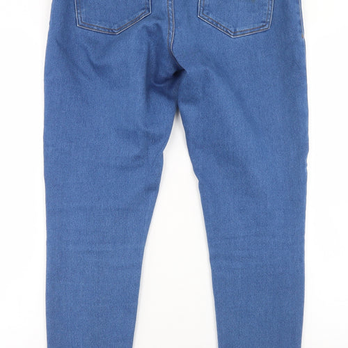Denim Co Womens Blue  Cotton Skinny Jeans Size 14 L29 in Regular Button