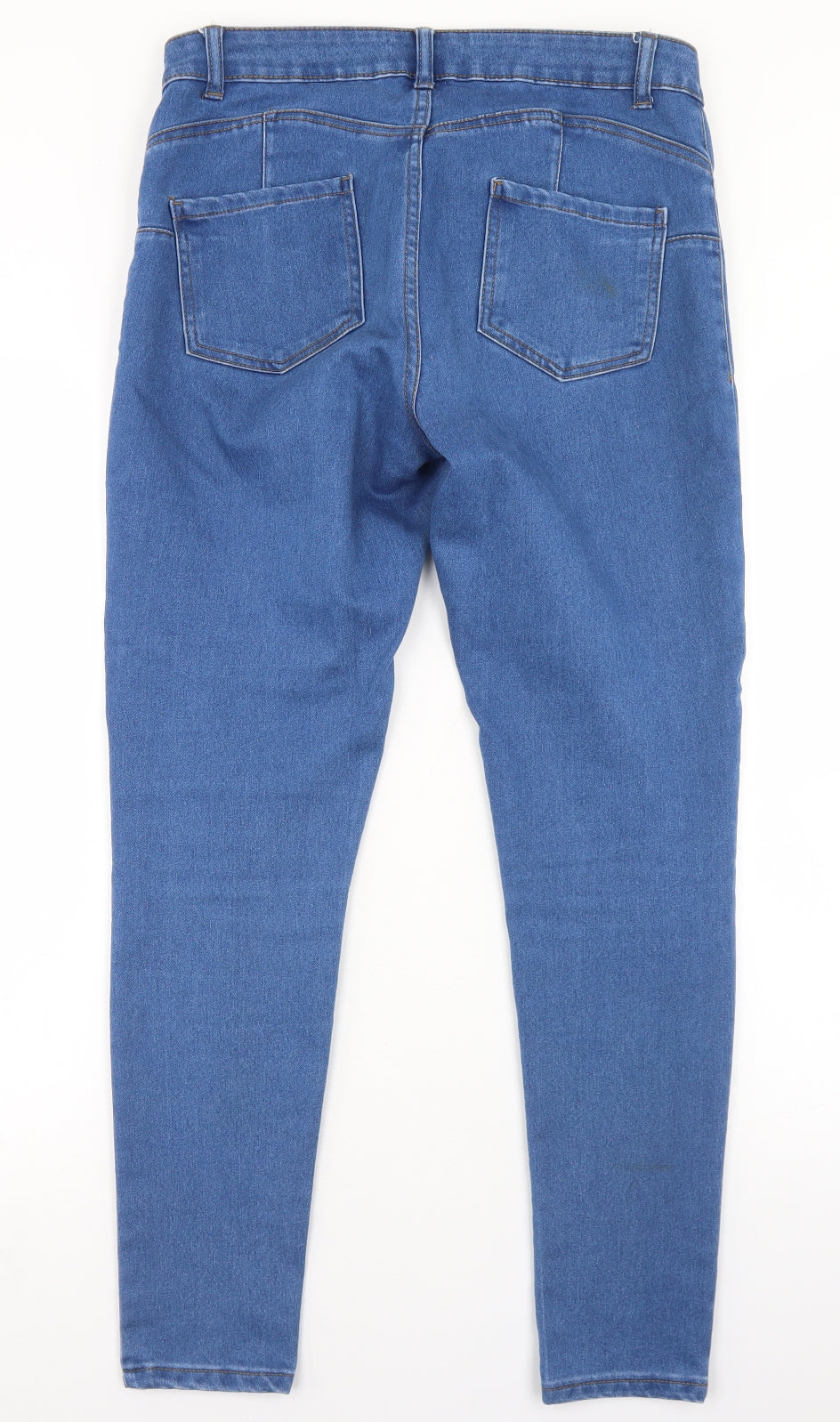 Denim Co Womens Blue  Cotton Skinny Jeans Size 14 L29 in Regular Button