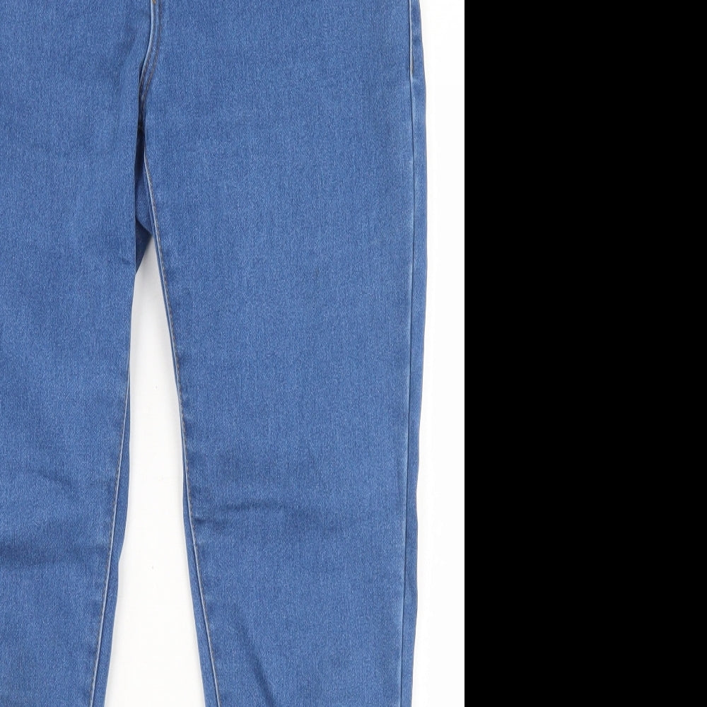 Denim Co Womens Blue  Cotton Skinny Jeans Size 14 L29 in Regular Button