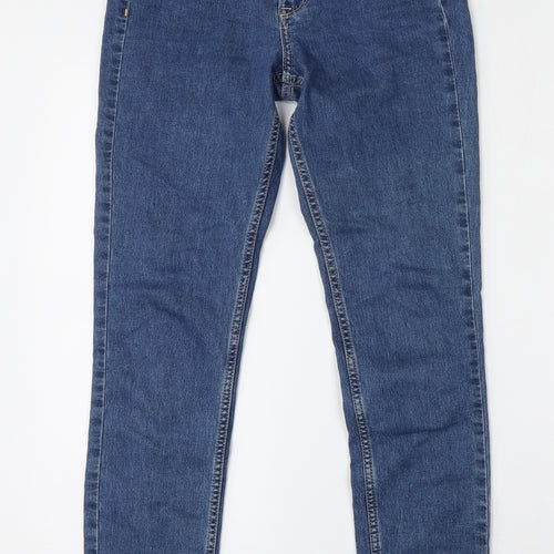 &Denim Womens Blue  Cotton Skinny Jeans Size 26 L28 in Regular Button