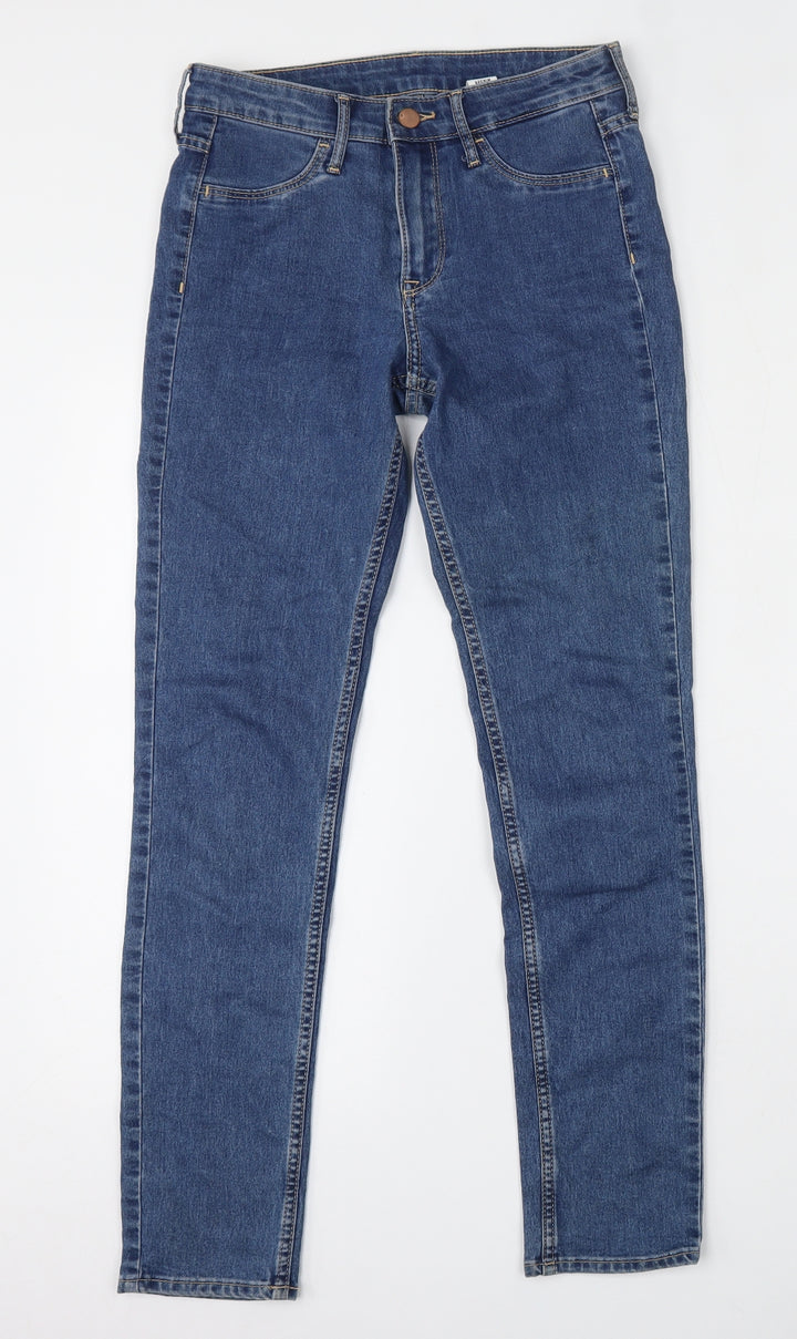 &Denim Womens Blue  Cotton Skinny Jeans Size 26 L28 in Regular Button