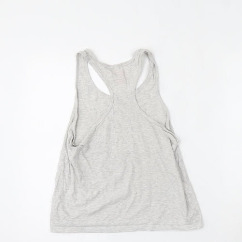 Primark Womens Grey  Cotton Basic Tank Size 6 Round Neck - Wedding/Stag