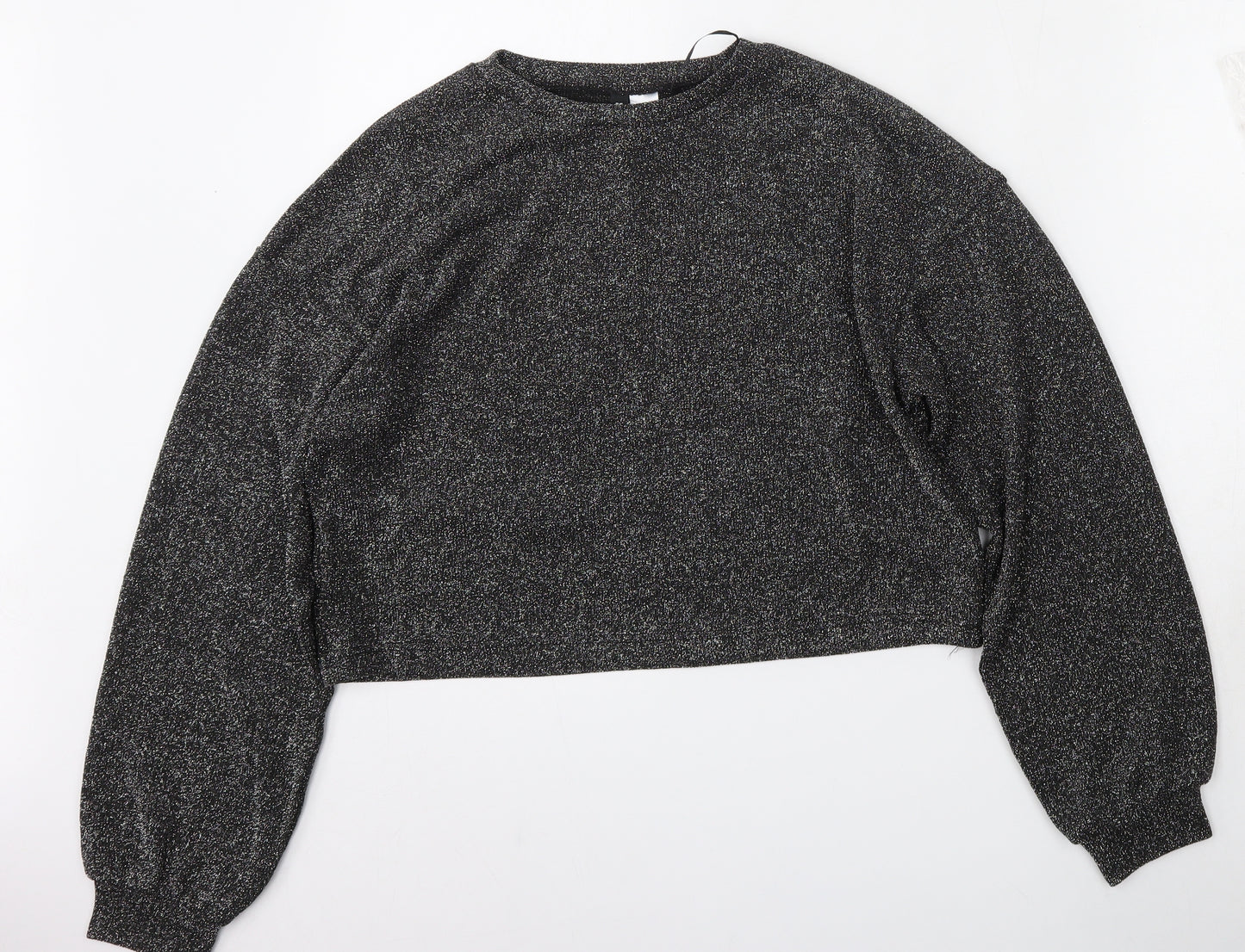 Divided by H&M Womens Black Round Neck  Polyester Pullover Jumper Size S