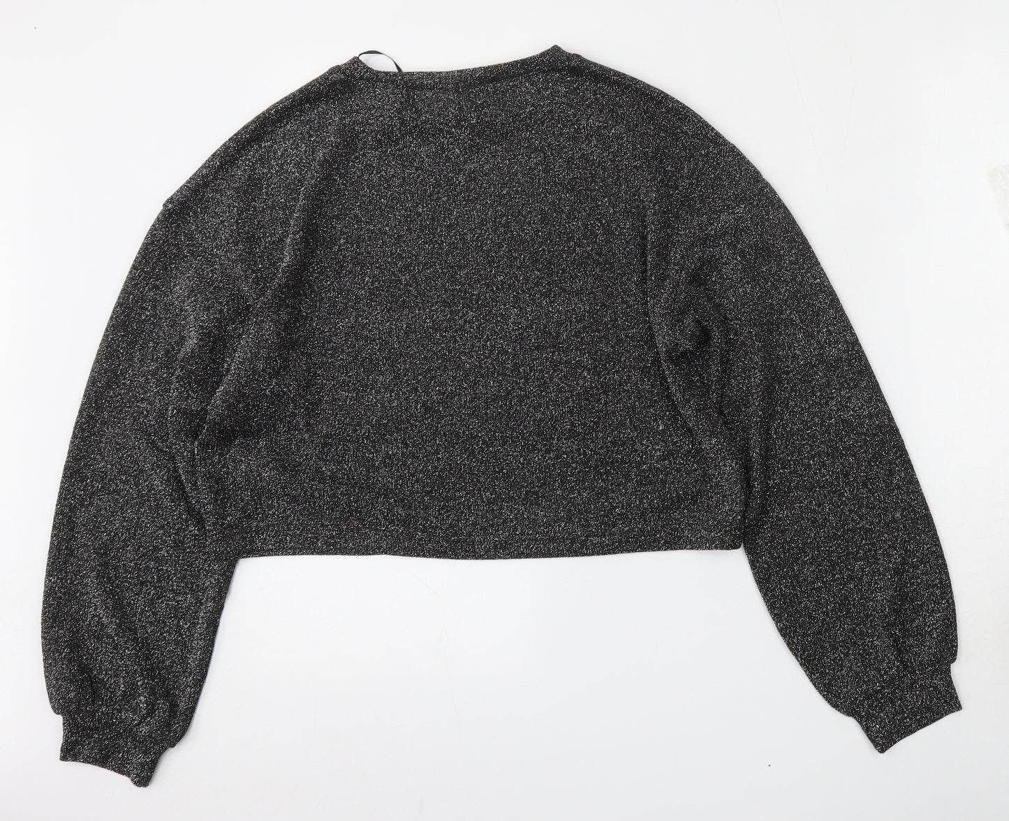 Divided by H&M Womens Black Round Neck  Polyester Pullover Jumper Size S