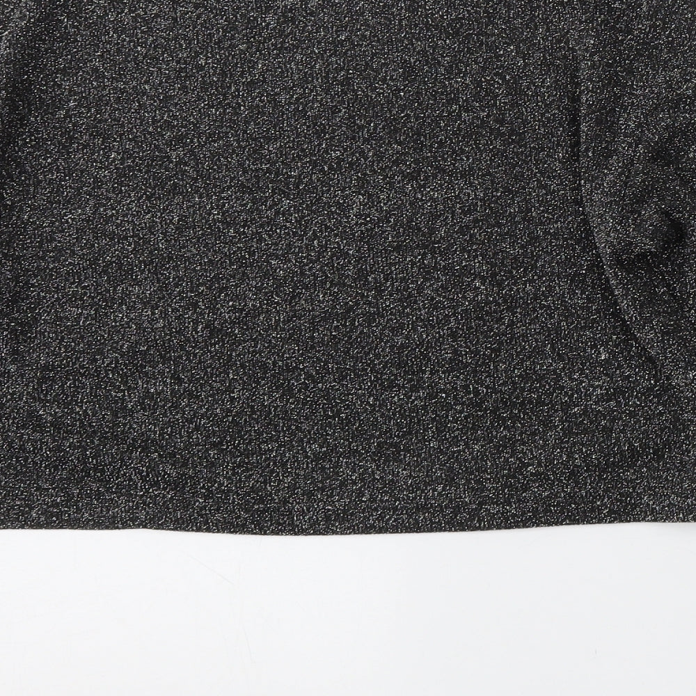 Divided by H&M Womens Black Round Neck  Polyester Pullover Jumper Size S