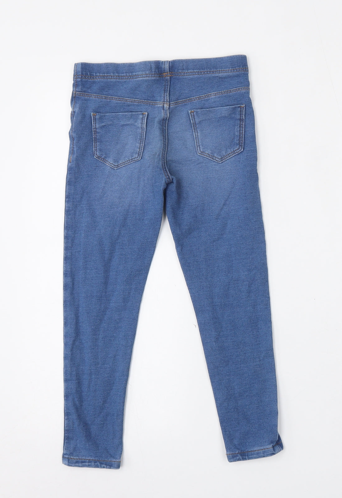 Marks and Spencer Girls Blue  Cotton Jegging Jeans Size 6-7 Years  Regular