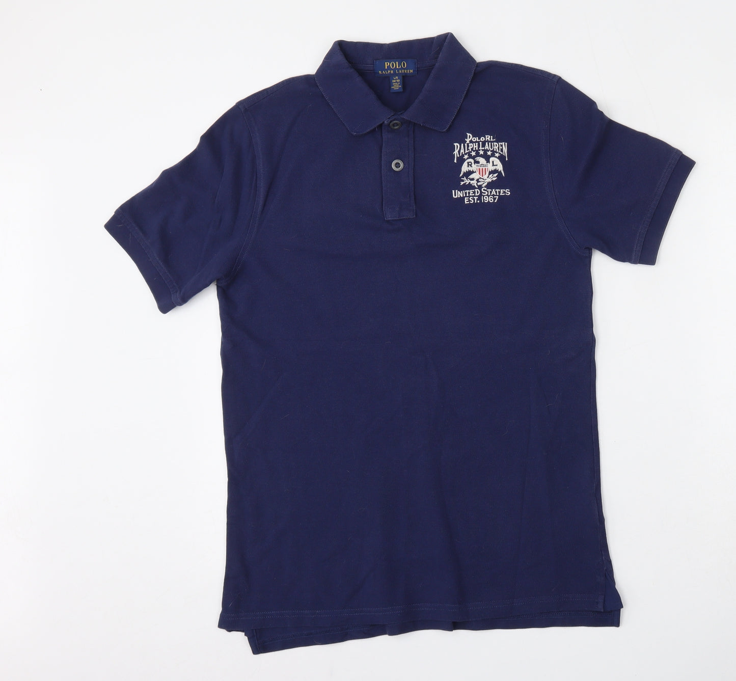 Polo Ralph Lauren Womens Blue  Cotton Basic Polo Size L Collared