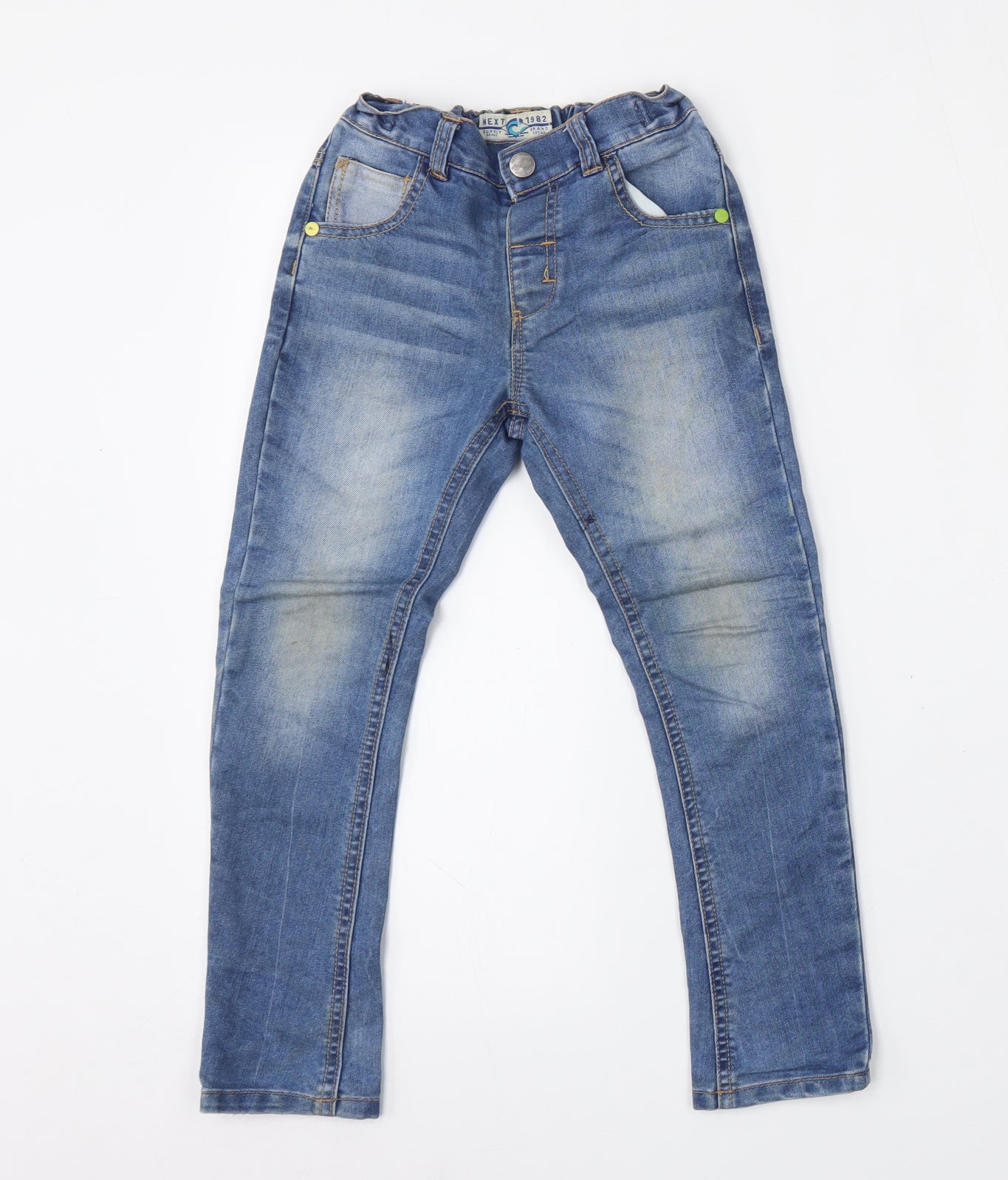 NEXT Boys Blue  Cotton Straight Jeans Size 4-5 Years  Regular