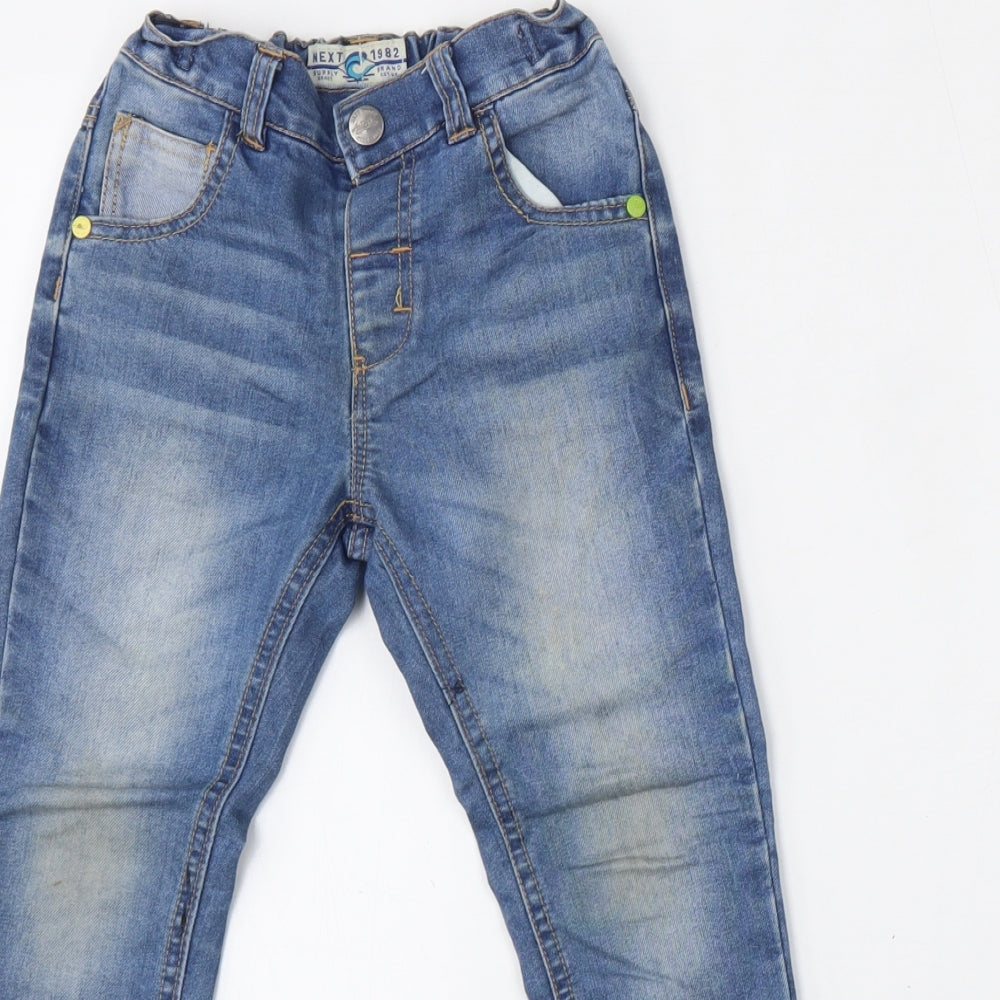 NEXT Boys Blue  Cotton Straight Jeans Size 4-5 Years  Regular