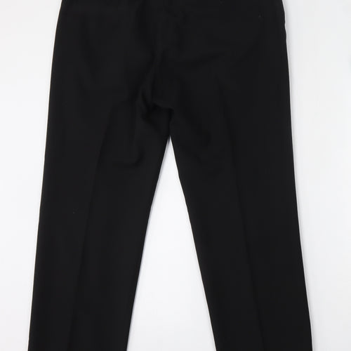 Marks and Spencer Mens Black  Polyester Trousers  Size 36 L31 in Regular