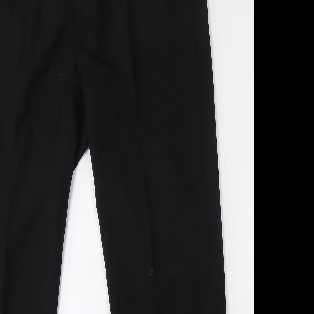 Marks and Spencer Mens Black  Polyester Trousers  Size 36 L31 in Regular