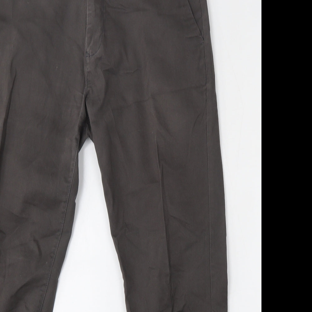 NEXT Mens Grey  Cotton Trousers  Size 34 L29 in Slim