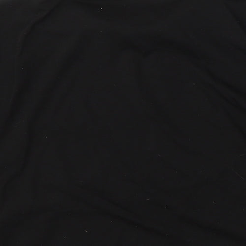 Preworn Womens Black  Polyester Basic Polo Size M Collared