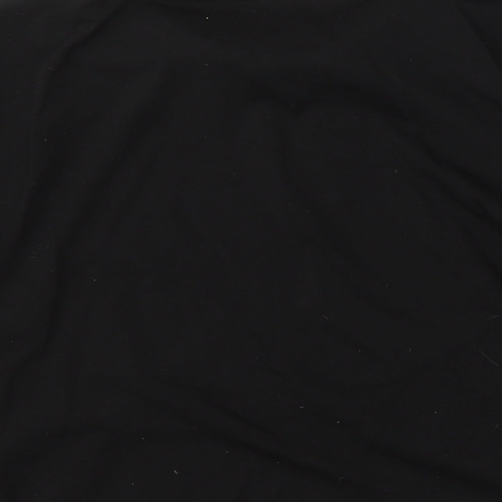 Preworn Womens Black  Polyester Basic Polo Size M Collared