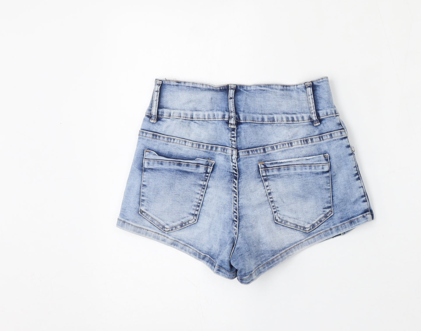 Monday Premium Womens Blue  Cotton Hot Pants Shorts Size M L3 in Regular