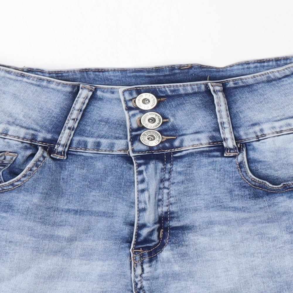 Monday Premium Womens Blue  Cotton Hot Pants Shorts Size M L3 in Regular