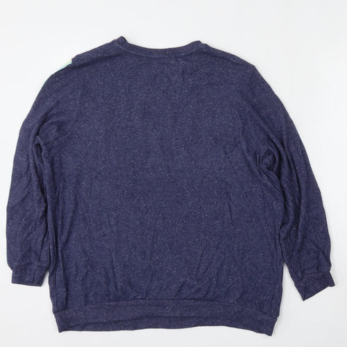 George Womens Blue Round Neck  Viscose Pullover Jumper Size 8