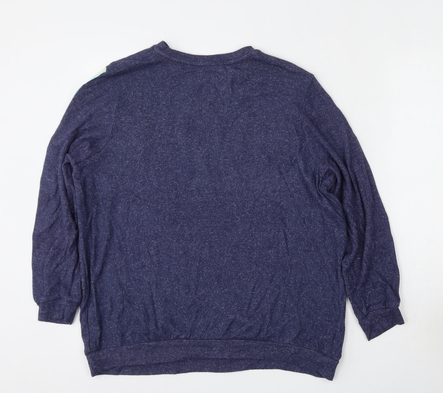 George Womens Blue Round Neck  Viscose Pullover Jumper Size 8