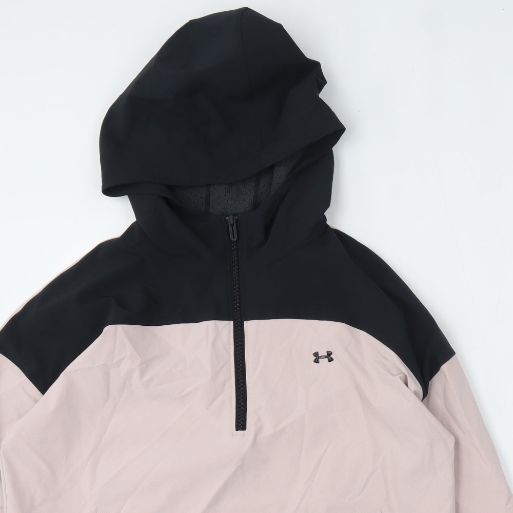 Under armour Mens Pink   Windbreaker Jacket Size S  Zip